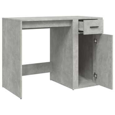 vidaXL Γραφείο Γκρι Σκυροδέματος 100x49x75cm Επεξεργασμένο Ξύλο 1 τεμ.