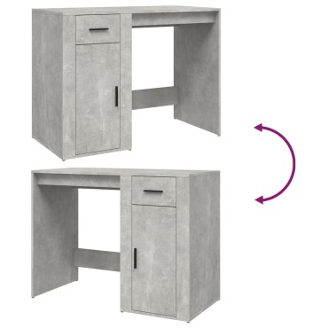 vidaXL Γραφείο Γκρι Σκυροδέματος 100x49x75cm Επεξεργασμένο Ξύλο 1 τεμ.