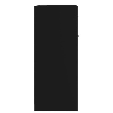 vidaXL Ντουλάπι Μπάνιου Μαύρο 60x33x80cm από Επεξ.Ξύλο