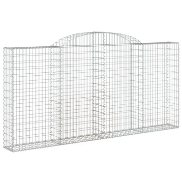 vidaXL Συρματοκιβώτια Τοξωτά 10 τεμ. 300x30x140/160 εκ. Γαλβαν. Ατσάλι