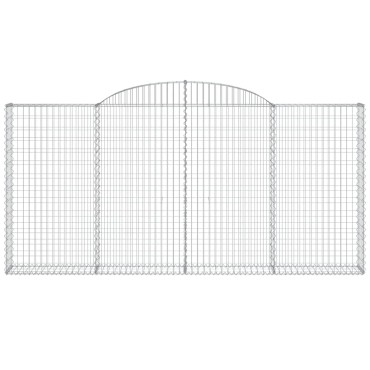 vidaXL Συρματοκιβώτια Τοξωτά 10 τεμ. 300x30x140/160 εκ. Γαλβαν. Ατσάλι