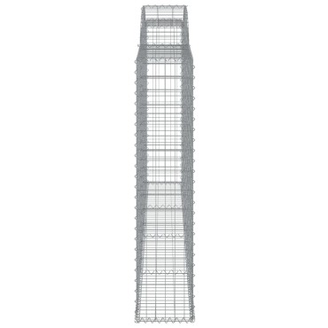 vidaXL Συρματοκιβώτια Τοξωτά 10 τεμ. 300x30x140/160 εκ. Γαλβαν. Ατσάλι