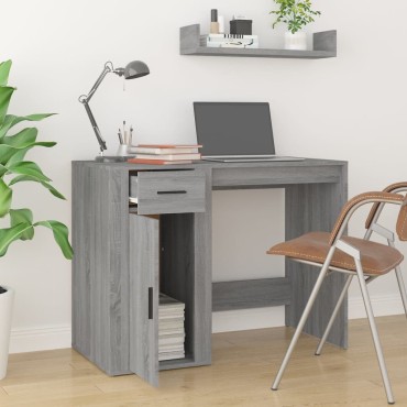 vidaXL Γραφείο Γκρι Sonoma 100x49x75cm από Επεξεργασμένο Ξύλο 1 τεμ.
