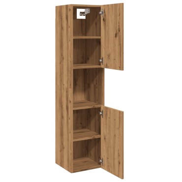vidaXL Ντουλάπι Μπάνιου Κρεμαστό Παλ. Ξύλο 30x30x130cm από Επ. Ξύλο 1 τεμ.