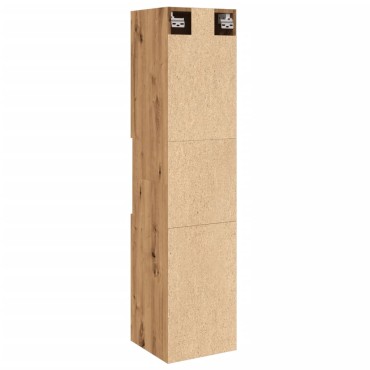 vidaXL Ντουλάπι Μπάνιου Κρεμαστό Παλ. Ξύλο 30x30x130cm από Επ. Ξύλο 1 τεμ.