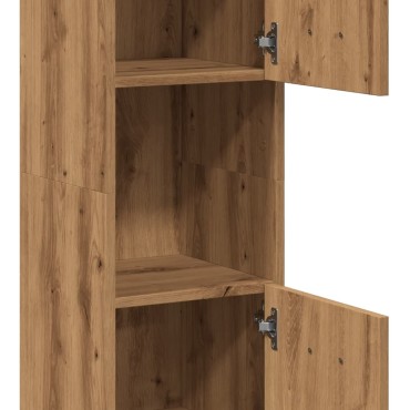 vidaXL Ντουλάπι Μπάνιου Κρεμαστό Παλ. Ξύλο 30x30x130cm από Επ. Ξύλο 1 τεμ.