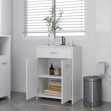 vidaXL Ντουλάπι Μπάνιου Λευκό 60x33x80cm από Επεξ. Ξύλο