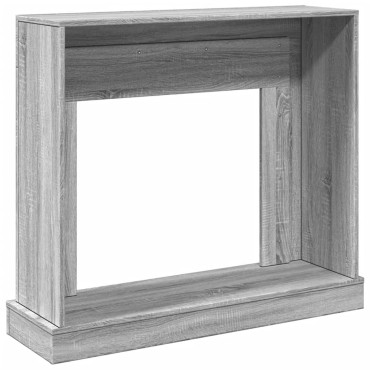 vidaXL Πλαίσιο Τζακιού Γκρι Sonoma 100x30x87,5 εκ. από Επεξ. Ξύλο