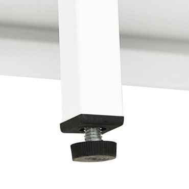 vidaXL Μπουφές Λευκός 70x35x70cm από Ατσάλι και Γυαλί 1 τεμ.