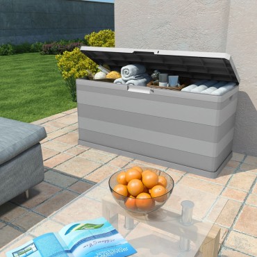vidaXL Μπαούλο Αποθήκευσης Κήπου Gkri 117x45x56cm 1 τεμ.