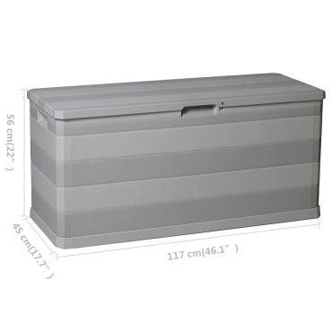 vidaXL Μπαούλο Αποθήκευσης Κήπου Gkri 117x45x56cm 1 τεμ.