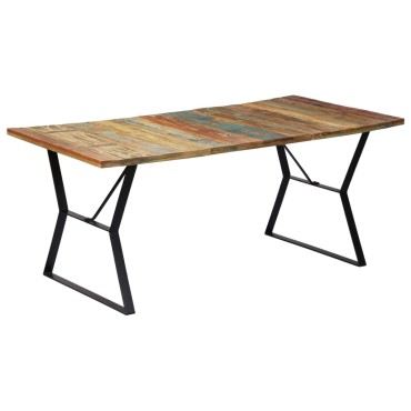 vidaXL Τραπεζαρία 180x90x76cm από Μασίφ Ανακυκλωμένο Ξύλο 1 τεμ.