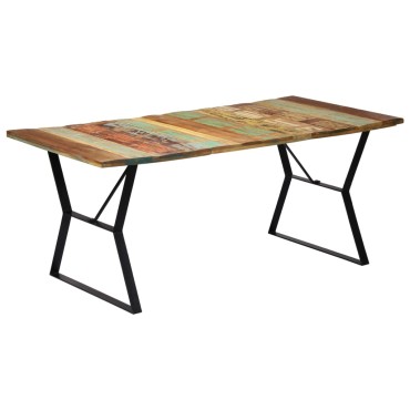 vidaXL Τραπεζαρία 180x90x76cm από Μασίφ Ανακυκλωμένο Ξύλο 1 τεμ.