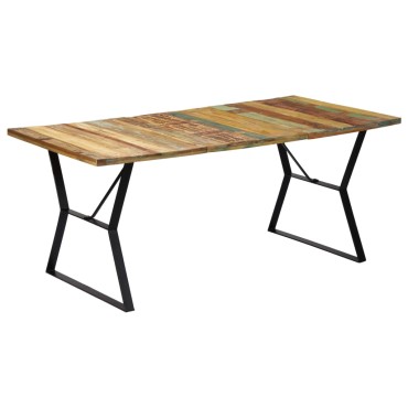 vidaXL Τραπεζαρία 180x90x76cm από Μασίφ Ανακυκλωμένο Ξύλο 1 τεμ.