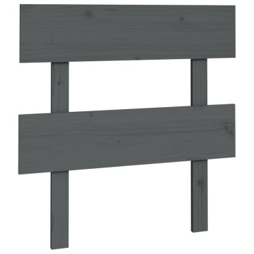 vidaXL Κεφαλάρι Κρεβατιού Γκρι 103,5x3x81cm από Μασίφ Ξύλο Πεύκου 1 τεμ.