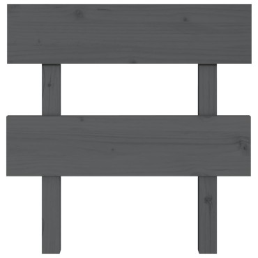 vidaXL Κεφαλάρι Κρεβατιού Γκρι 103,5x3x81cm από Μασίφ Ξύλο Πεύκου 1 τεμ.