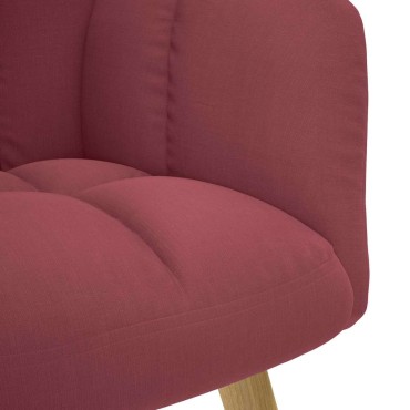 vidaXL Πολυθρόνα Relax Μπορντό Υφασμάτινη με Υποπόδιο 61,5x69x95,5cm 1 τεμ.