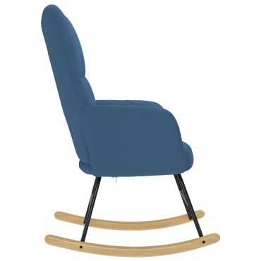 vidaXL Κουνιστή Πολυθρόνα Μπλε Υφασμάτινη 50x45cm 1 τεμ.