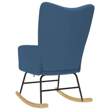 vidaXL Κουνιστή Πολυθρόνα Μπλε Υφασμάτινη 50x45cm 1 τεμ.