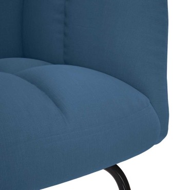 vidaXL Κουνιστή Πολυθρόνα Μπλε Υφασμάτινη 50x45cm 1 τεμ.