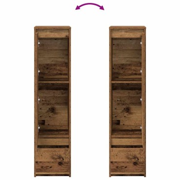 vidaXL Ντουλάπι Όψη Παλαιού Ξύλου 29,5x34x119,5cm Επεξεργασμένο Ξύλο 1 τεμ.