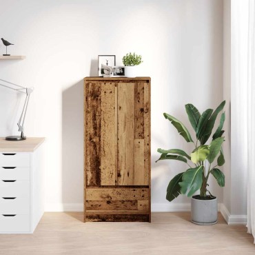 vidaXL Ντουλάπι με συρτάρι 55,5x34x119,5cm Ξύλινο μηχανουργικό ξύλο 1 τεμ.