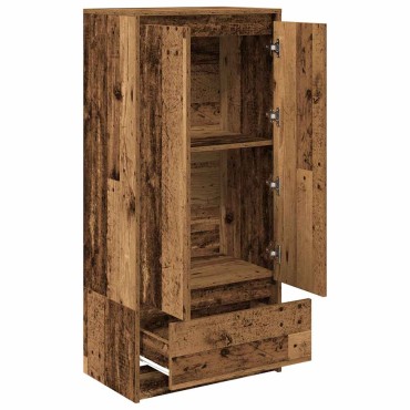 vidaXL Ντουλάπι με συρτάρι 55,5x34x119,5cm Ξύλινο μηχανουργικό ξύλο 1 τεμ.