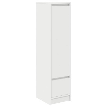 vidaXL Ντουλάπι Λευκό 29,5x34x119,5cm Επεξεργασμένο Ξύλο δρυός 1 τεμ.