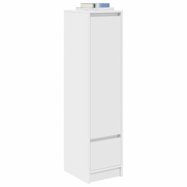 vidaXL Ντουλάπι Λευκό 29,5x34x119,5cm Επεξεργασμένο Ξύλο δρυός 1 τεμ.