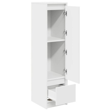 vidaXL Ντουλάπι Λευκό 29,5x34x119,5cm Επεξεργασμένο Ξύλο δρυός 1 τεμ.
