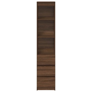 vidaXL Ντουλάπι Καφέ Δρυς 37,5x35x180cm Επεξεργασμένο Ξύλο 1 τεμ.