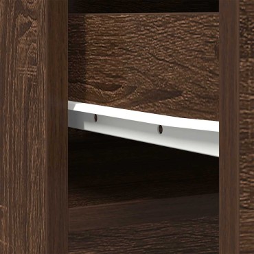 vidaXL Ντουλάπι Καφέ Δρυς 37,5x35x180cm Επεξεργασμένο Ξύλο 1 τεμ.
