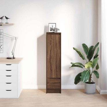 vidaXL Ντουλάπι Καφέ Δρυς 29,5x34x119,5cm Επεξεργασμένο Ξύλο 1 τεμ.