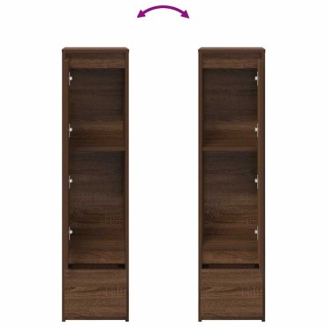 vidaXL Ντουλάπι Καφέ Δρυς 29,5x34x119,5cm Επεξεργασμένο Ξύλο 1 τεμ.