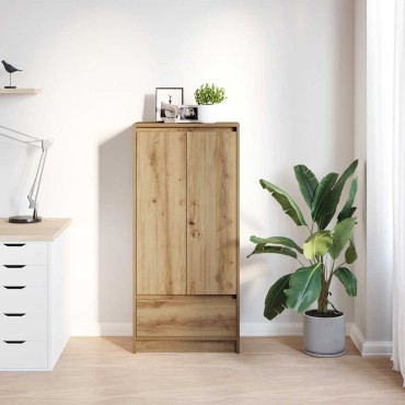 vidaXL Ντουλάπι με συρτάρι 55,5x34x119,5cm Ξύλινο μηχανουργικό ξύλο 1 τεμ.