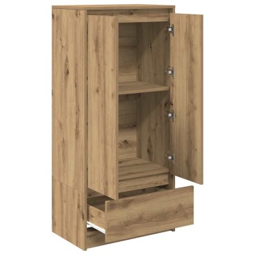 vidaXL Ντουλάπι με συρτάρι 55,5x34x119,5cm Ξύλινο μηχανουργικό ξύλο 1 τεμ.