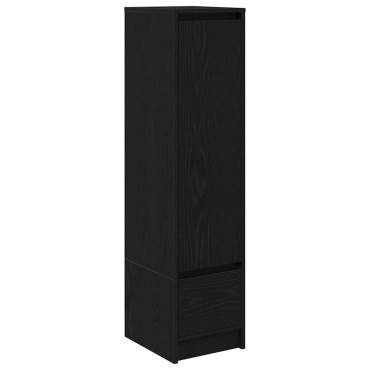 vidaXL Ντουλάπι Μαύρη δρυς 29,5x34x119,5cm από Επεξεργασμένο Ξύλο 1 τεμ.