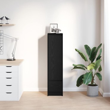 vidaXL Ντουλάπι Μαύρη δρυς 29,5x34x119,5cm από Επεξεργασμένο Ξύλο 1 τεμ.