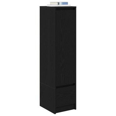 vidaXL Ντουλάπι Μαύρη δρυς 29,5x34x119,5cm από Επεξεργασμένο Ξύλο 1 τεμ.