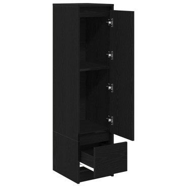 vidaXL Ντουλάπι Μαύρη δρυς 29,5x34x119,5cm από Επεξεργασμένο Ξύλο 1 τεμ.