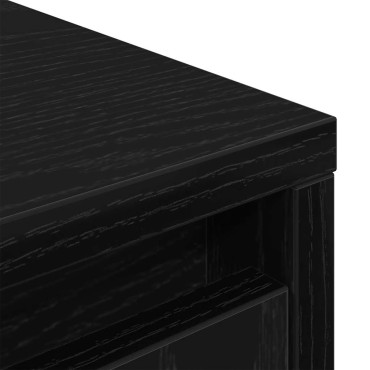vidaXL Ντουλάπι Μαύρη δρυς 29,5x34x119,5cm από Επεξεργασμένο Ξύλο 1 τεμ.