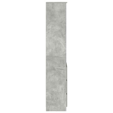 vidaXL Ντουλάπι Γκρι Σκυροδέματος 37,5x35x180cm Επεξεργασμένο Ξύλο 1 τεμ.