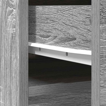 vidaXL Ντουλάπι Γκρι Sonoma 37,5x35x180cm Επεξεργασμένο Ξύλο 1 τεμ.