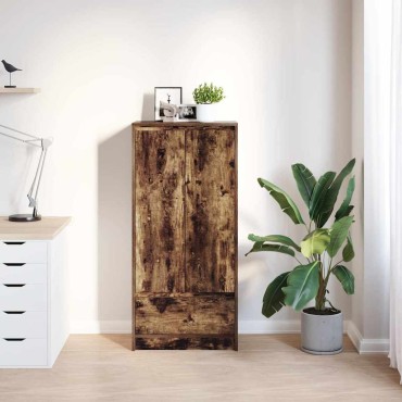 vidaXL Ντουλάπι με συρτάρι 55,5x34x119,5cm Ξύλινο μηχανουργικό ξύλο 1 τεμ.
