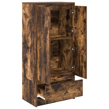 vidaXL Ντουλάπι με συρτάρι 55,5x34x119,5cm Ξύλινο μηχανουργικό ξύλο 1 τεμ.
