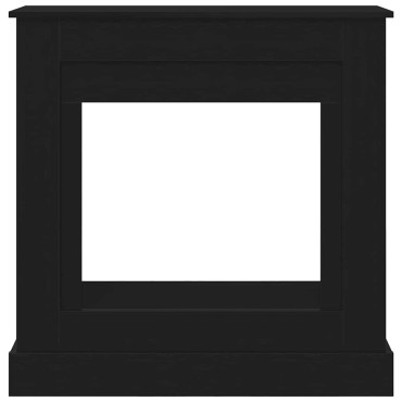 vidaXL Γύρος τζακιού Μαύρη δρυς 90x30x90 cm Κατασκευασμένο ξύλο