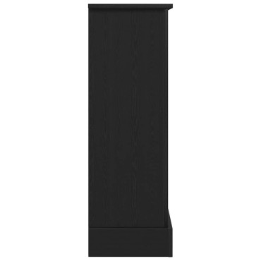 vidaXL Γύρος τζακιού Μαύρη δρυς 90x30x90 cm Κατασκευασμένο ξύλο