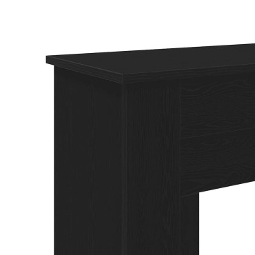 vidaXL Γύρος τζακιού Μαύρη δρυς 90x30x90 cm Κατασκευασμένο ξύλο
