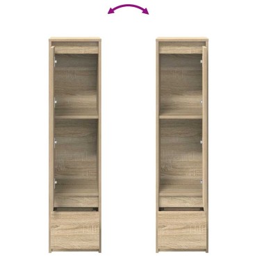 vidaXL Ντουλάπι Sonoma δρυς 29,5x34x119,5cm Επεξεργασμένο Ξύλο 1 τεμ.