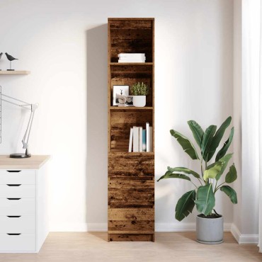 vidaXL Ντουλάπι Όψη Παλαιού Ξύλου 37,5x35x180cm Επεξεργασμένο Ξύλο 1 τεμ.